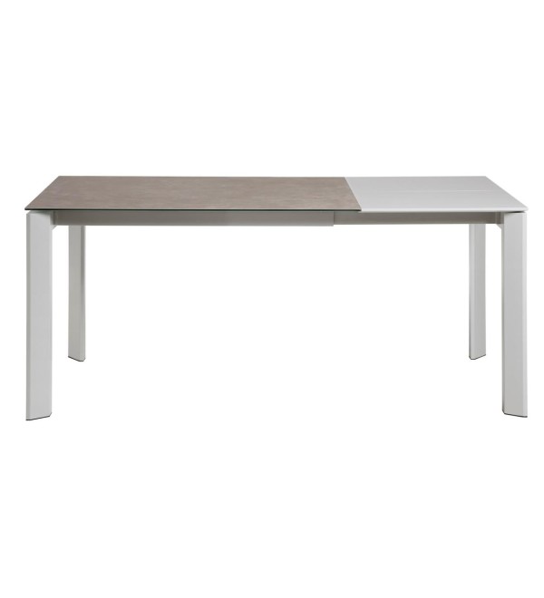 Стол Atta 120 (180) x80 серый керамика Vulcano Ash