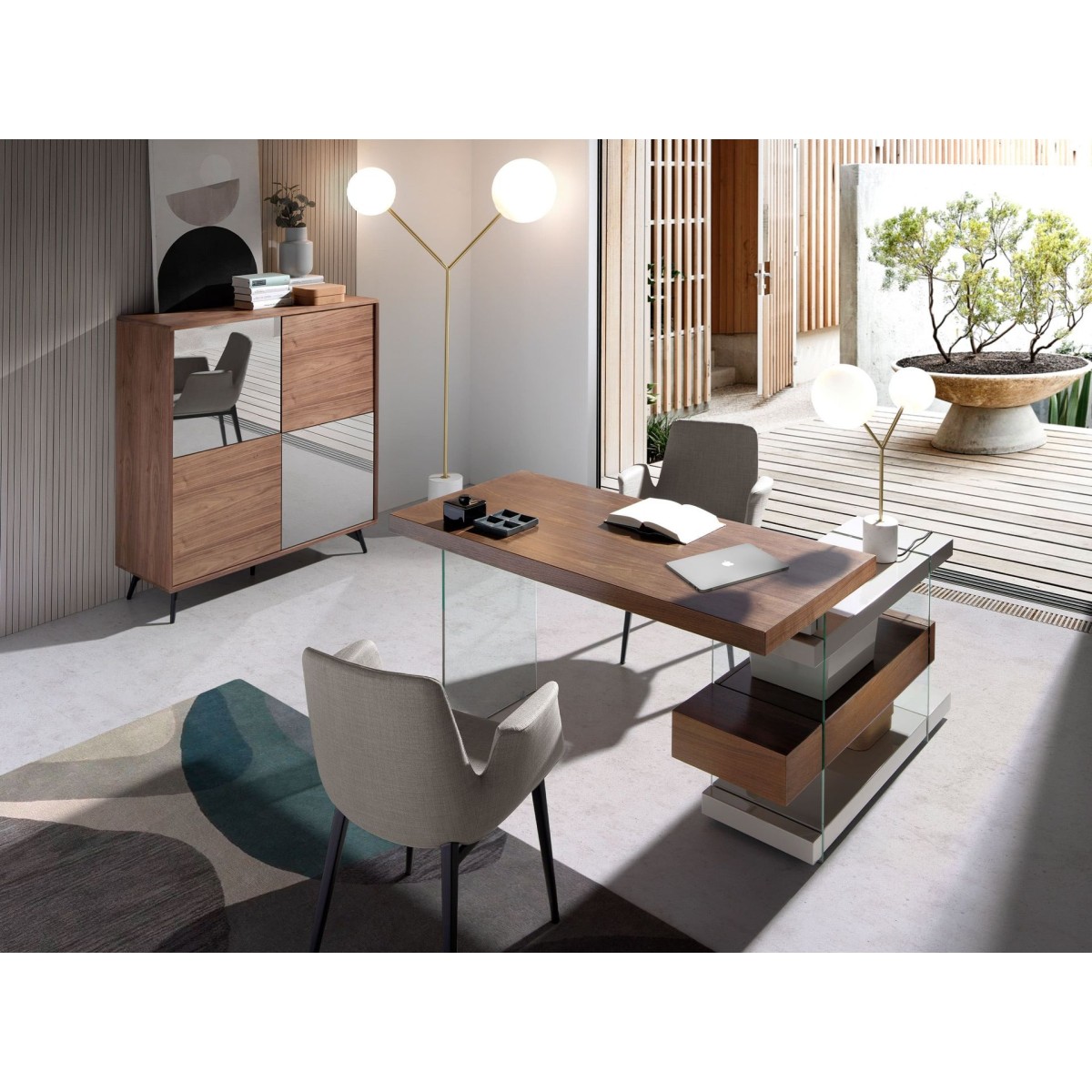 Стол письменный Decora 978OT /3003 орех