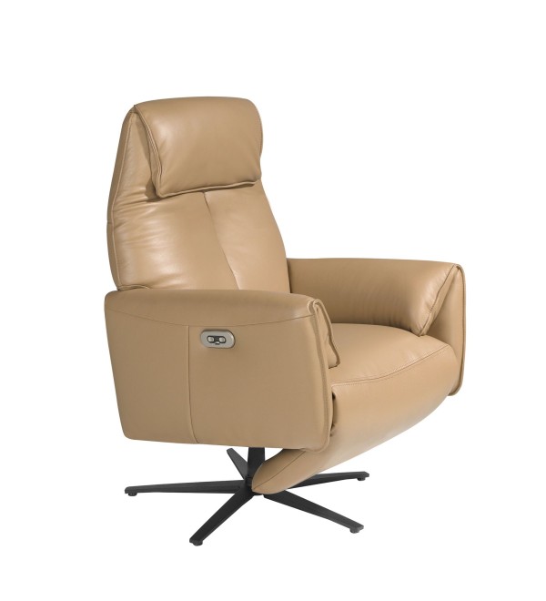 Вращающееся кресло Double Relax/ 5086 с кожаной обивкой