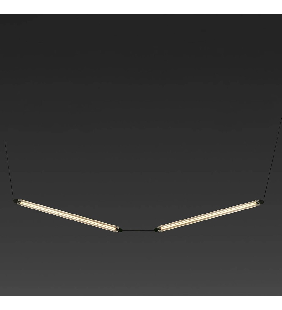 Подвесной светильник LUMINA 600 2L COLG EMP S/M CURVO черный LED 24W 2200K