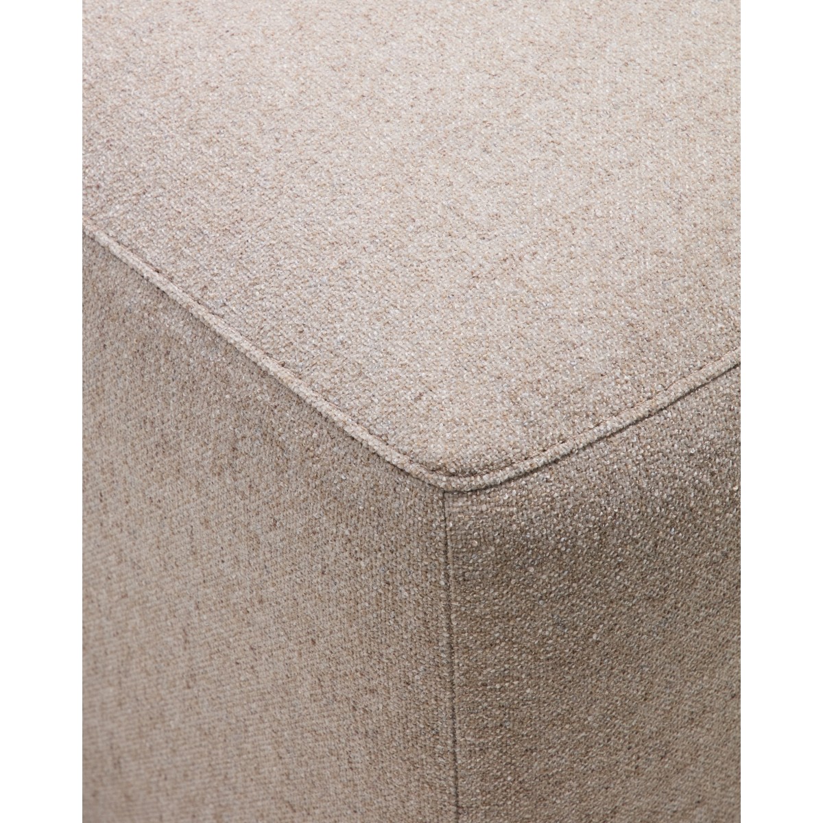 Пуф для ног Blok из бежевой синели, 90 x 74 см