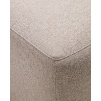 Пуф для ног Blok из бежевой синели, 90 x 74 см