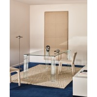 Стол Adularia из прозрачного закаленного стекла 160 x 90 см