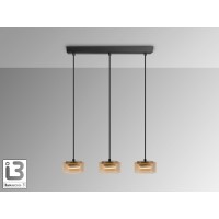 Olaia Подвесной светильник 3L черный/янтарный