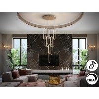 Люстра Colette 14L розовое золото DIM