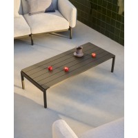 Журнальный столик Sorells из зеленого алюминия 63 x 149 см