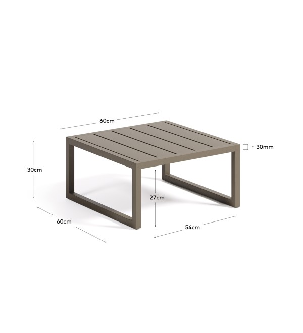 Comova Столик для улицы из зеленого алюминия 60 x 60 см