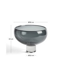 Ваза Sirau из серого стекла, диаметр 29,8 см