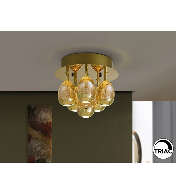 Потолочный светильник Rocio 6L золотой DIMABLE