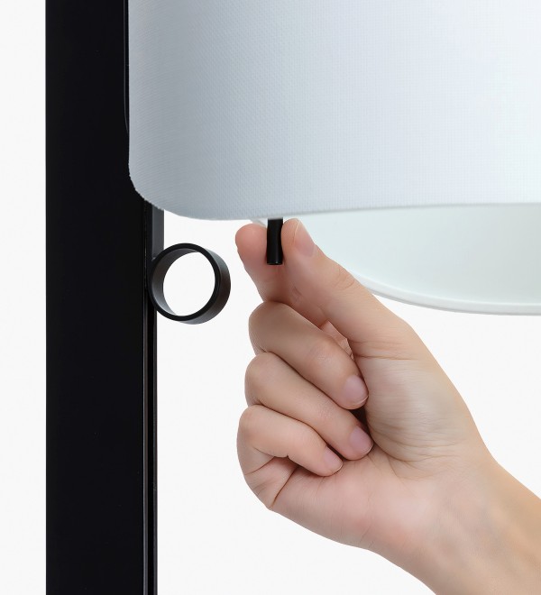 Торшер Stand Up черного и серого цвета E27 20W