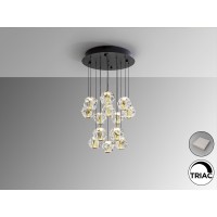 Люстра Zaria 13L черный/золотой/прозрачный D60 DIM