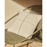 Чехол для подушки Atima с полосками бежевого цвета, жаккардовый, 100% ПЭТ, 45 x 45 см
