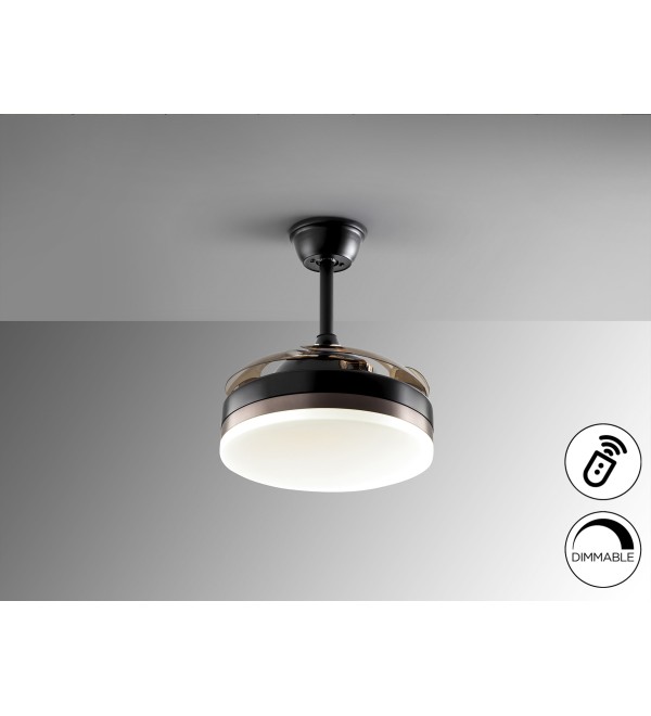 Мини вентилятор с подсветкой Vento черный Ø40 DIM
