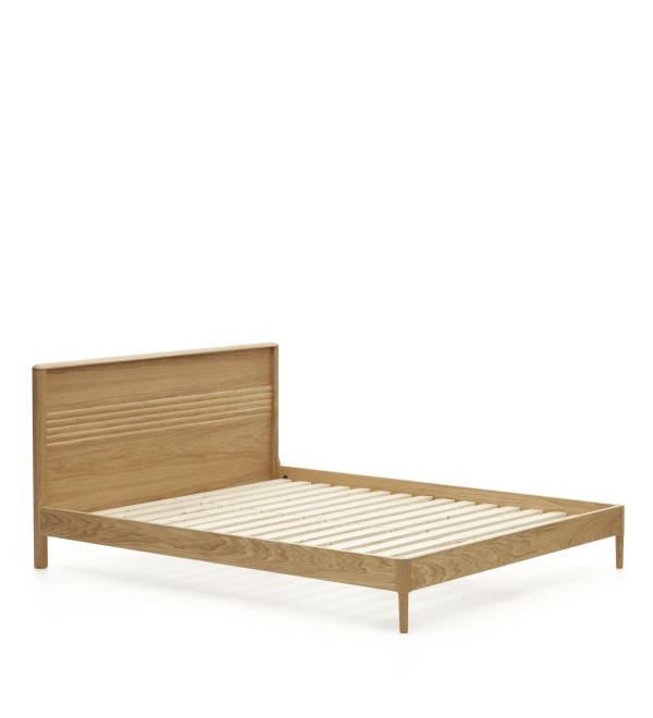 Кровать Lenon из массива дуба и шпона дуба для матраса 180 x 200 см