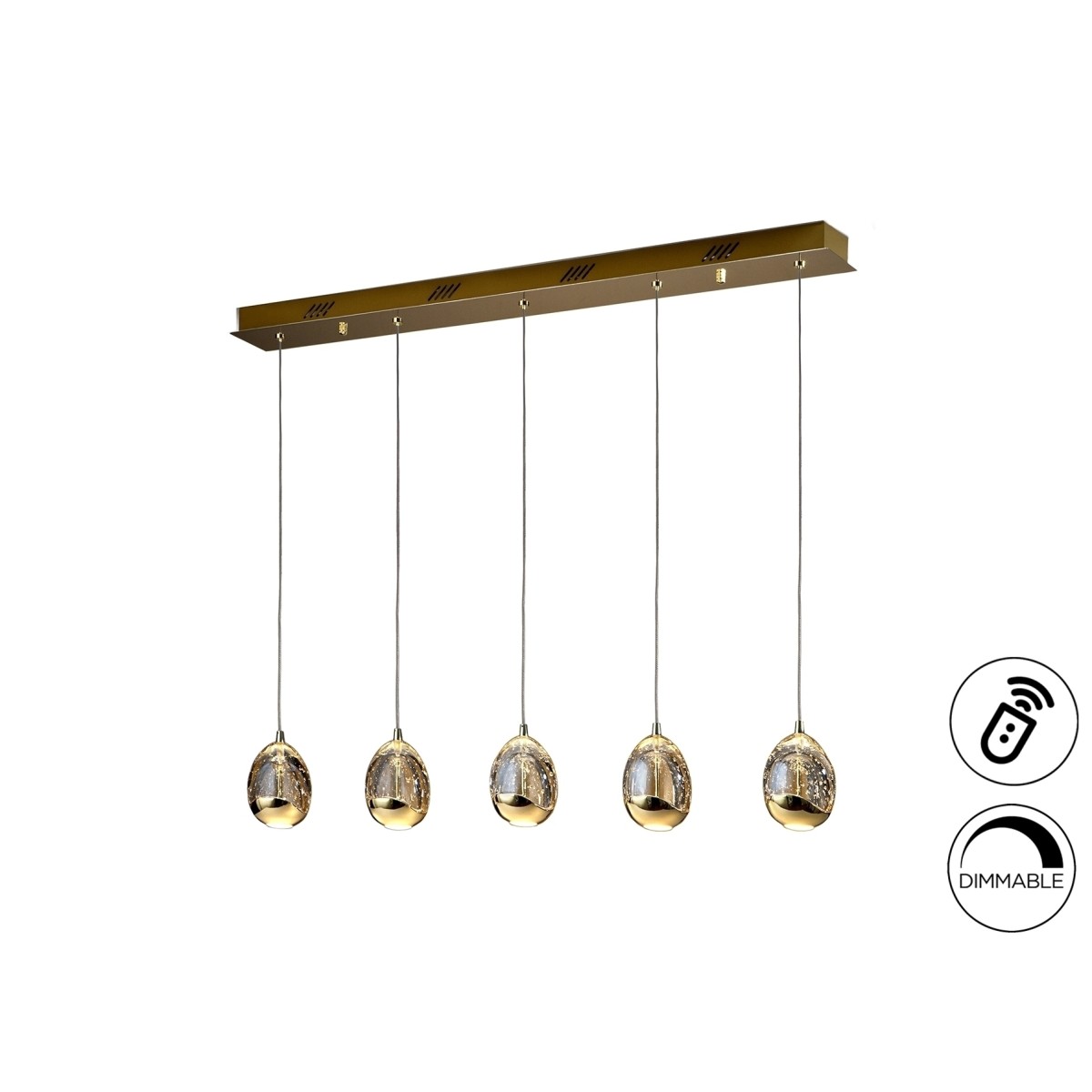 Подвесной светильник Rocio 5L золотой DIMMABLE