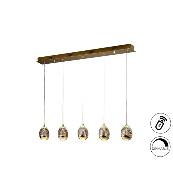 Подвесной светильник Rocio 5L золотой DIMMABLE
