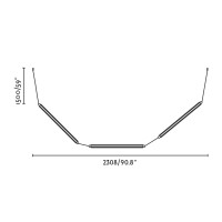 Подвесной светильник LUMINA 600 3L COLG EMP S/M CURVO черный LED 36W 2700K