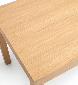 Раздвижной стол Narevi из дубового шпона с натуральной отделкой, 170 (230) x 80 см