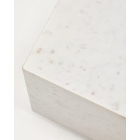 Журнальный столик Sorein из белого мрамора 50 x 50 см