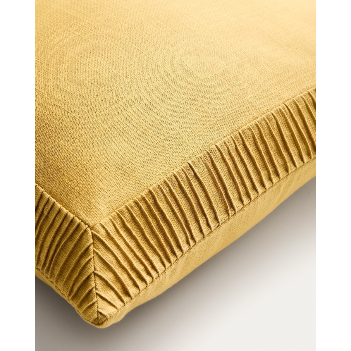 Чехол для подушки Luadia из желтого хлопка с плиссировкой, 50 x 50 см