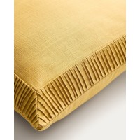Чехол для подушки Luadia из желтого хлопка с плиссировкой, 50 x 50 см