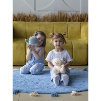 Хлопковый ковер Lillaland COLORFUL BLUE D140