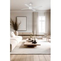 Потолочный вентилятор SAINT Ш1320MM белый 4 PALAS белый 24W CCT