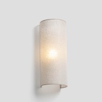 Вертикальное круглое льняное бра Otton R 2xE27