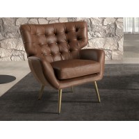 Кресло Chester 5165 из темно-коричневой кожи