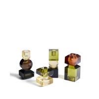 Разноцветный стеклянный подсвечник Jolan, 12 см