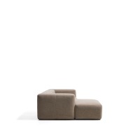 Двухместный диван Blok с шезлонгом из коричневой синели, 240 см
