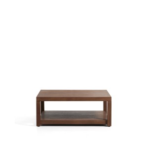 Приставной столик Norani из массива акации с отделкой шпоном акации, 90 x 90 см