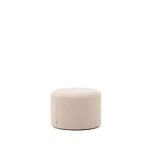 Kaeli Пуф для ног со съемным чехлом из розового букле Ø 60