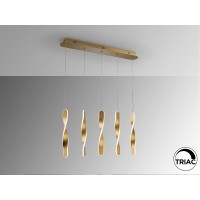 Люстра Twist 5L золотая