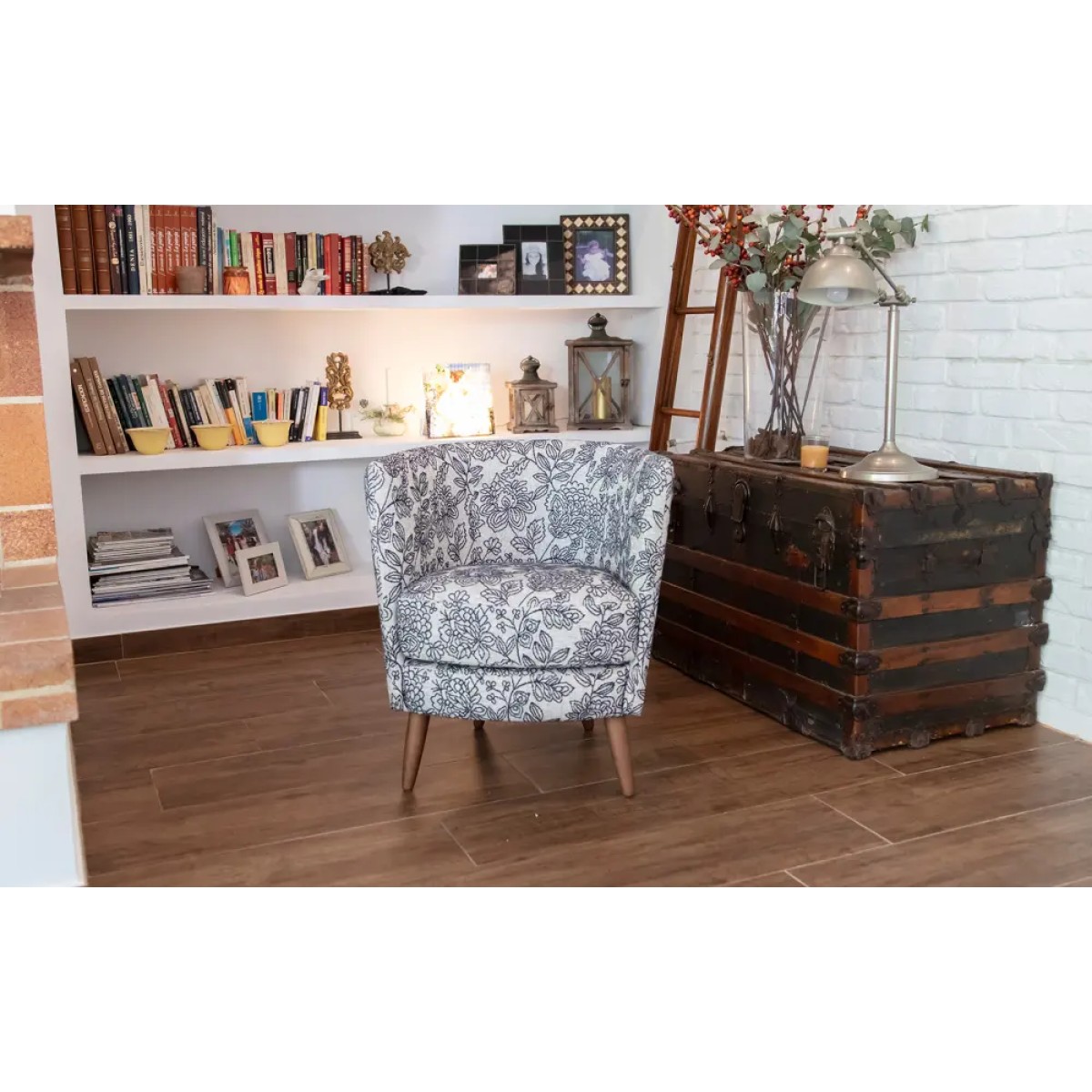 Кресло Peque Wood Legs ткань ALBERO 02 (S.5)