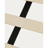 Nahiri Мягкая серая кровать для матраса размером 150 x 200 см