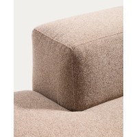 Трехместный диван Blok из коричневой синели, 290 см
