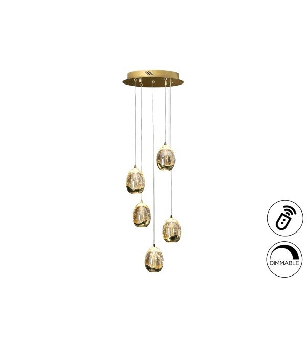 Люстра Rocio LED 5L DIM золотая