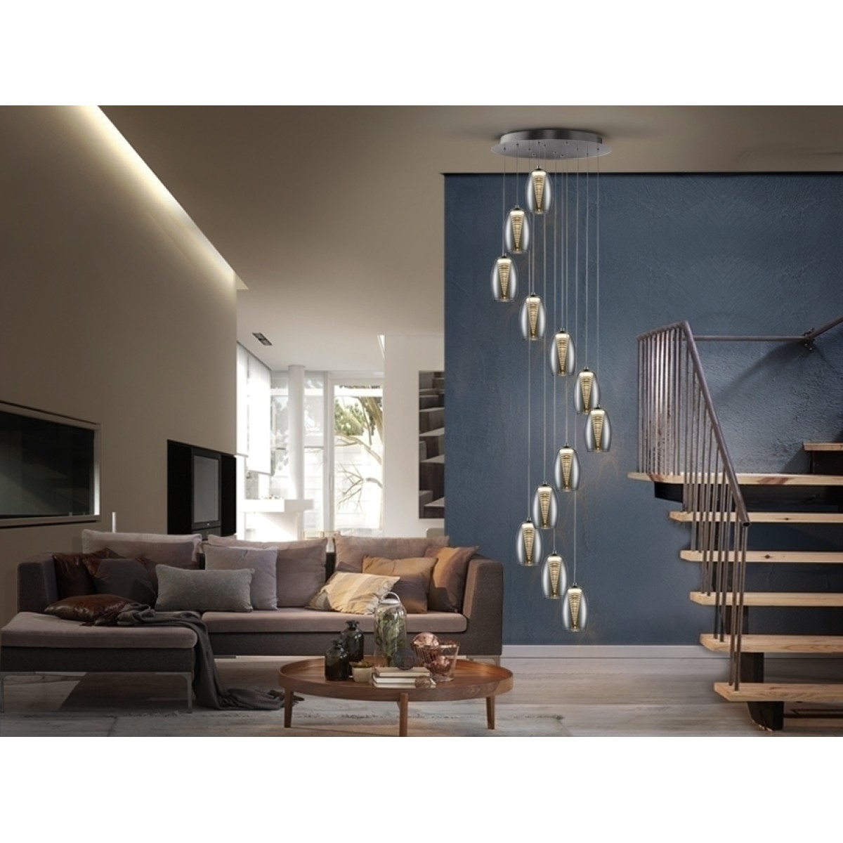 Подвесной светильник Nebula LED 12L хром