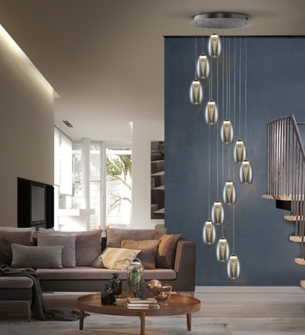 Подвесной светильник Nebula LED 12L хром