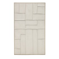 Klis Картина из белого льна с геометрическими фигурами, 120 х 200