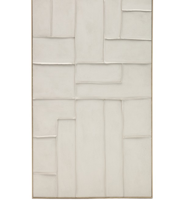 Klis Картина из белого льна с геометрическими фигурами, 120 х 200
