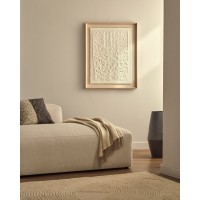 Tuk Картина из папье-маше белая 90 x 70 см