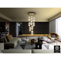 Подвесной светильник Garden 9L черный/бронзовый