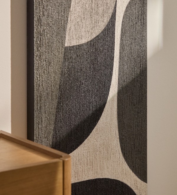Абстрактная черно-белая картина Onure, 45 x 180 см