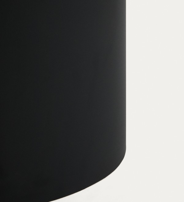 Приставной столик Olir из черной стали и закаленного стекла, 48 x 46,8 см