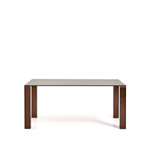 Стол Adularia из коричневого закаленного стекла 160 x 90 см