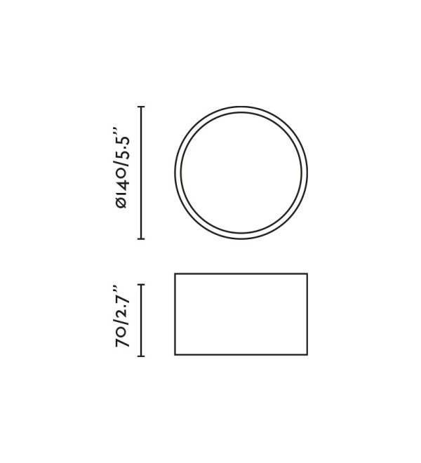 MIZU Потолочный светильник белый/белый LED 15W 2700K