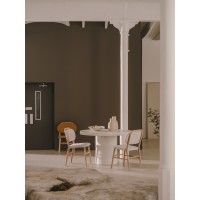 Helda Стул из горчичной синели и массива дуба