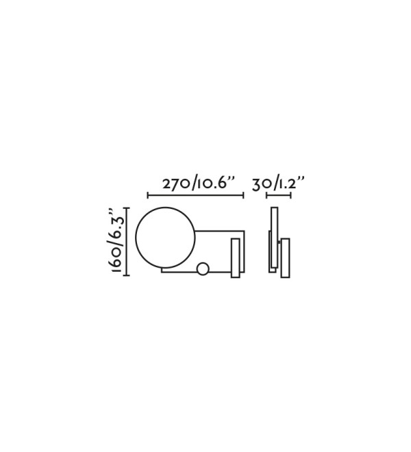 KLEE Бра с ридером слева LED10W черное 3W 2700K DIM